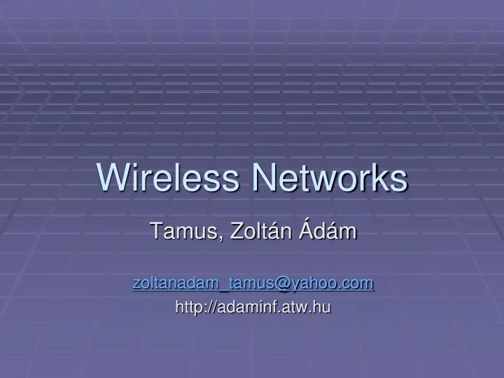 wireless networks