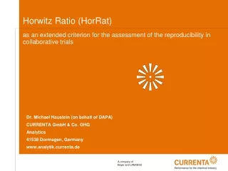 Horwitz Ratio (HorRat)