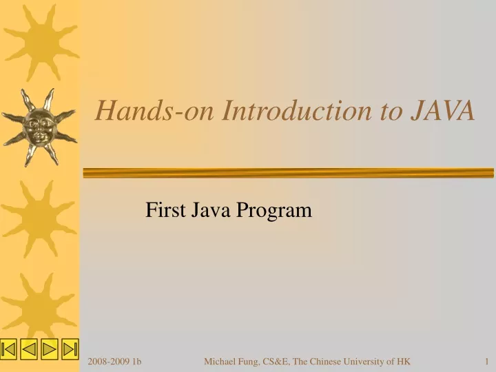 hands on introduction to java