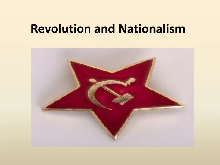 revolution and nationalism
