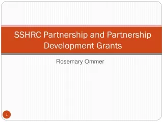 SSHRC Partnership and Partnership Development Grants