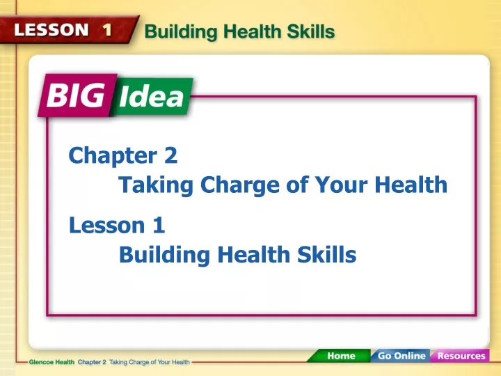 chapter 2 taking charge of your health lesson