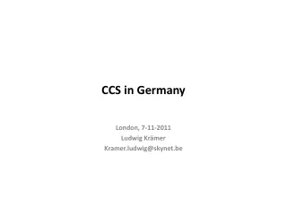 CCS in Germany