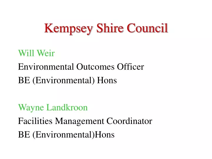 kempsey shire council