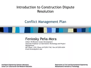 Conflict Management Plan