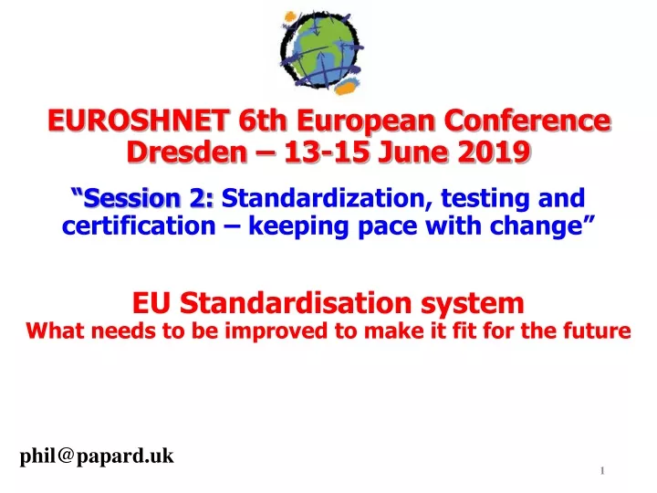 euroshnet 6th european conference dresden