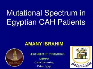 Mutational Spectrum in Egyptian CAH Patients