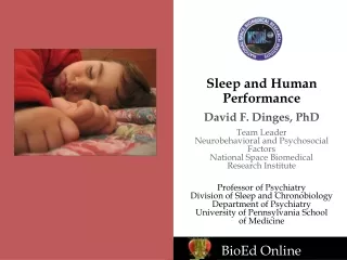 Sleep and Human Performance