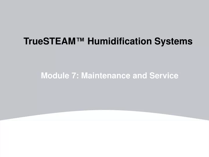 truesteam humidification systems