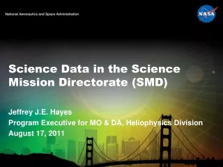 Science Data in the Science Mission Directorate (SMD)