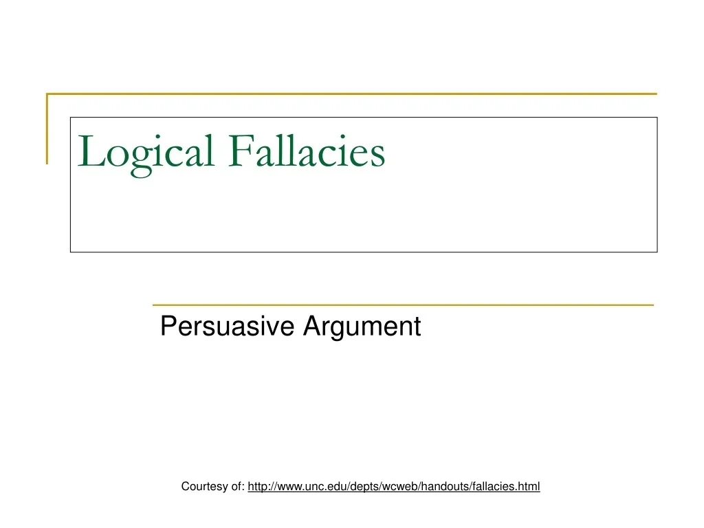 PPT - Logical Fallacies PowerPoint Presentation, free download - ID:9309275