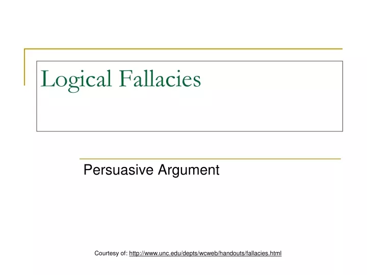 logical fallacies