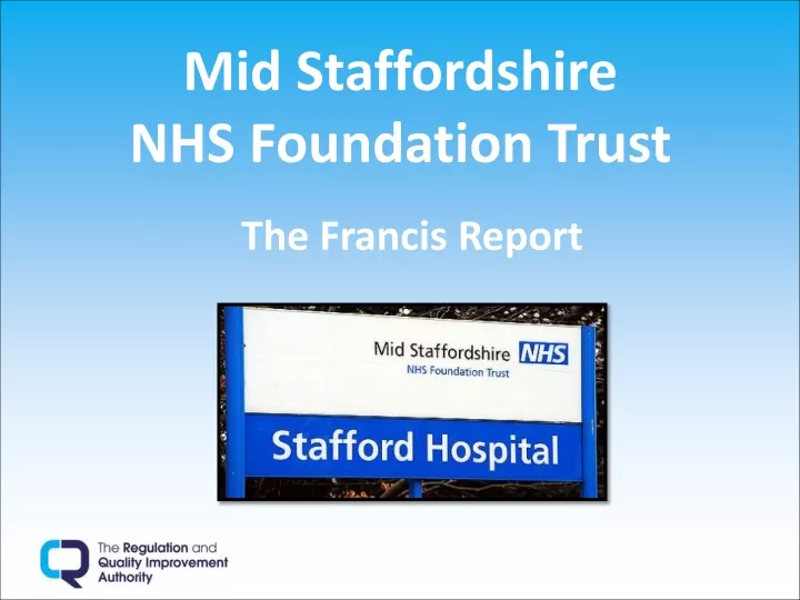 mid staffordshire nhs foundation trust
