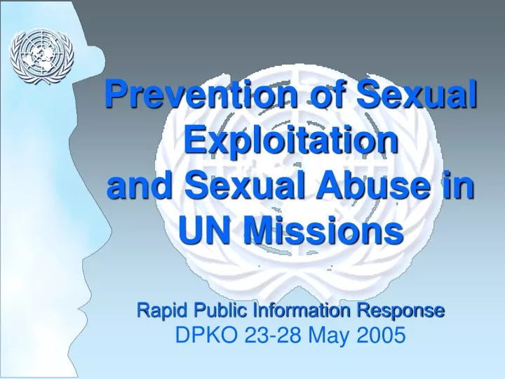 prevention of sexual exploitation and sexual