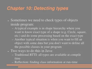 Chapter 10: Detecting types