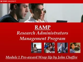 RAMP  Research Administrators Management Program