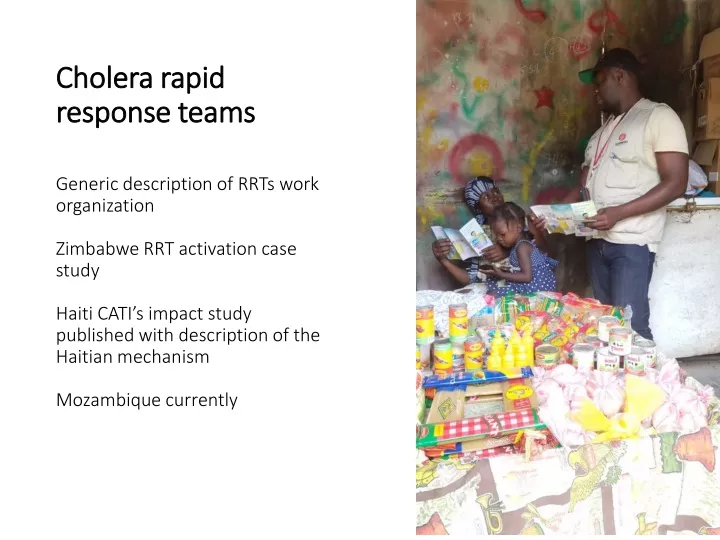 cholera rapid response teams generic description