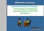 MTN-003 Training