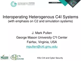 Interoperating Heterogenous C4I Systems (with emphasis on C2 and simulation systems)