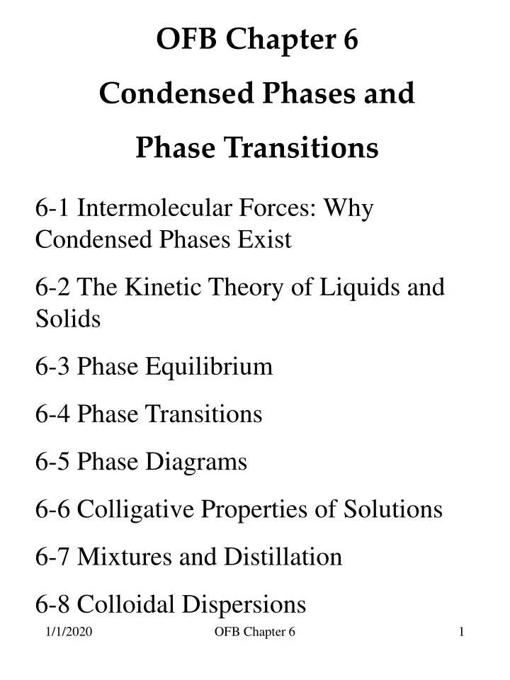 ofb chapter 6 condensed phases and phase