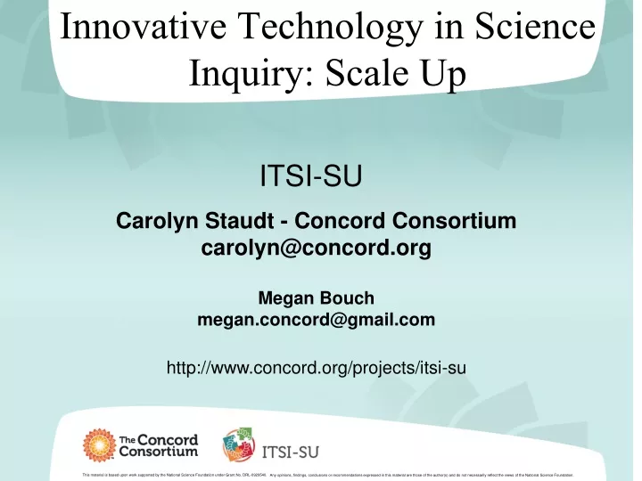 innovative technology in science inquiry scale up