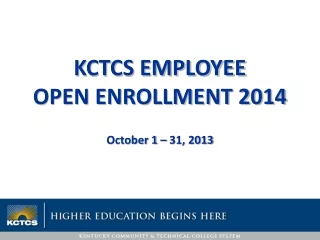 KCTCS Employee  Open Enrollment 2014