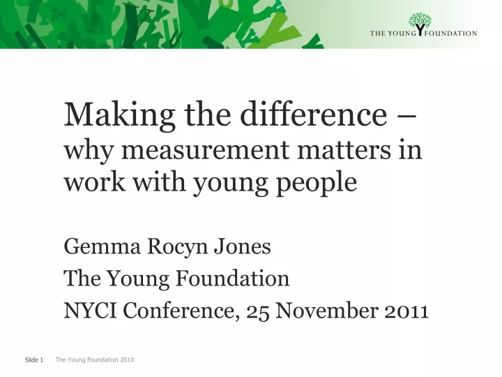making the difference why measurement matters