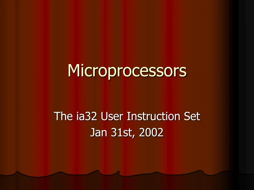 PPT - Microprocessors PowerPoint Presentation, free download - ID:9309431