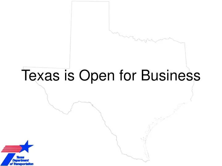 texas is open for business