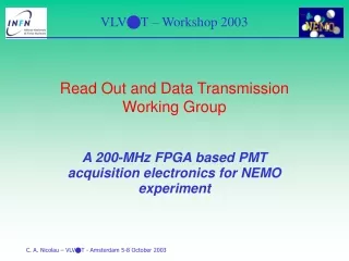 Read Out and Data Transmission Working Group