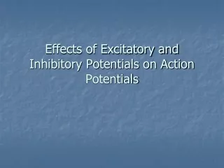 Effects of Excitatory and Inhibitory Potentials on Action Potentials