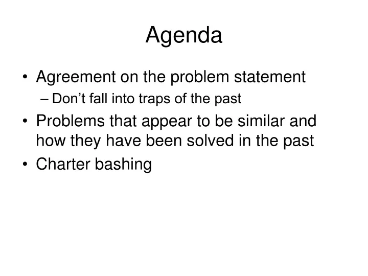 agenda