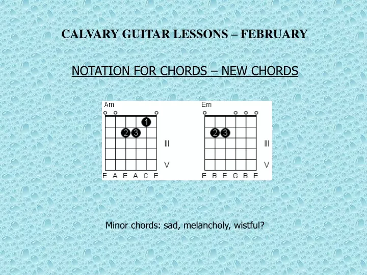 calvary guitar lessons february