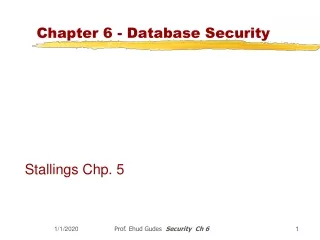 Chapter 6 - Database Security