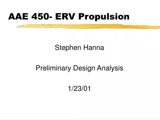 AAE 450- ERV Propulsion