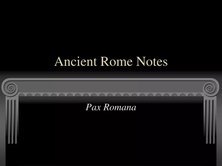 ancient rome notes