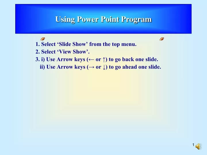 using power point program