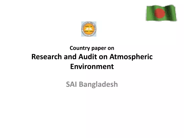 country paper on research and audit on atmospheric environment