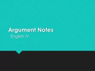 Argument Notes