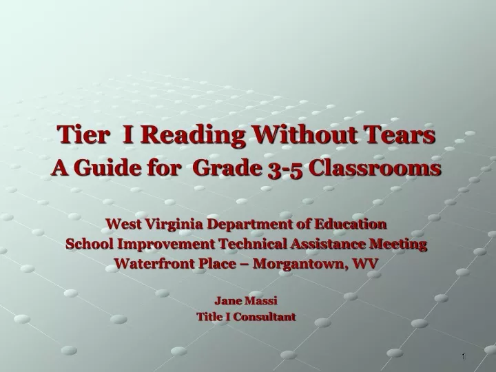 tier i reading without tears a guide for grade