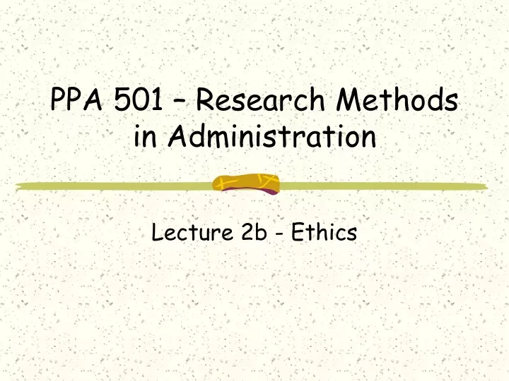 ppa 501 research methods in administration