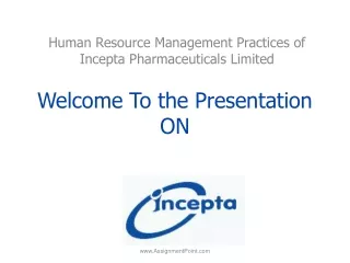 Welcome To the Presentation ON