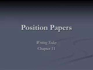 Position Papers