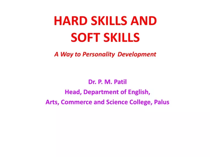 hard skills and soft skills a way to personality development