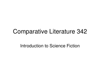 Comparative Literature 342