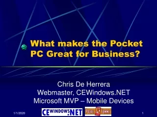 What makes the Pocket PC Great for Business?