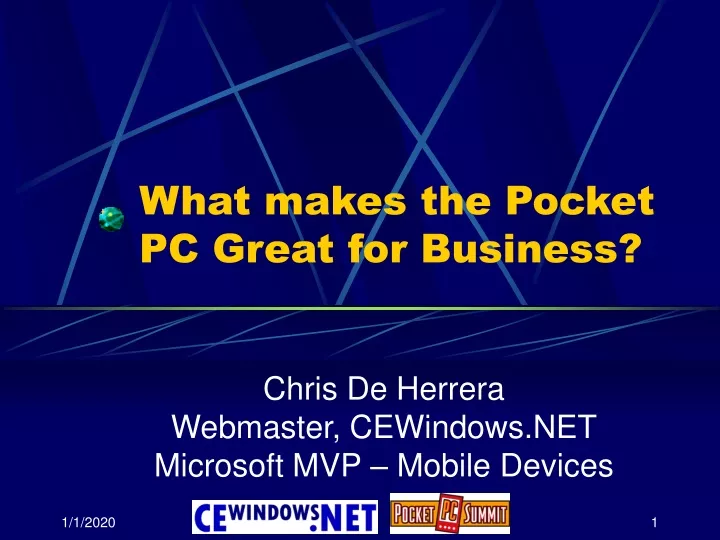 what makes the pocket pc great for business