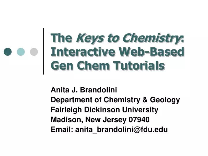 the keys to chemistry interactive web based gen chem tutorials