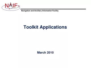 Toolkit Applications