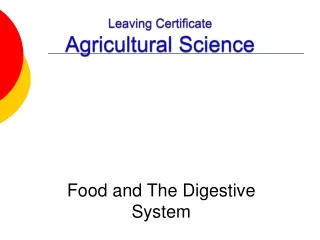 Leaving Certificate  Agricultural Science